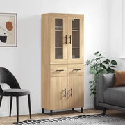 vidaXL Credenza Rovere Sonoma 69,5x34x180 cm in Legno Multistrato