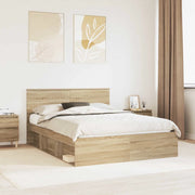 Struttura del letto Rovere Sonoma 150 x 200 cm Pino massello