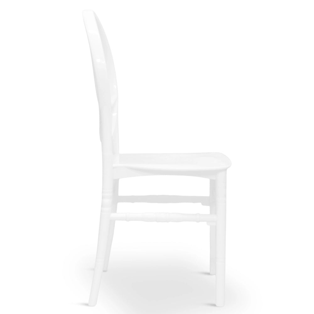 Sedia New Phoenix in plastica polipropilene colore bianco unico monoblocco