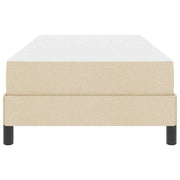vidaXL Letto a molle con materasso Crema 90 x 190 cm Tessuto