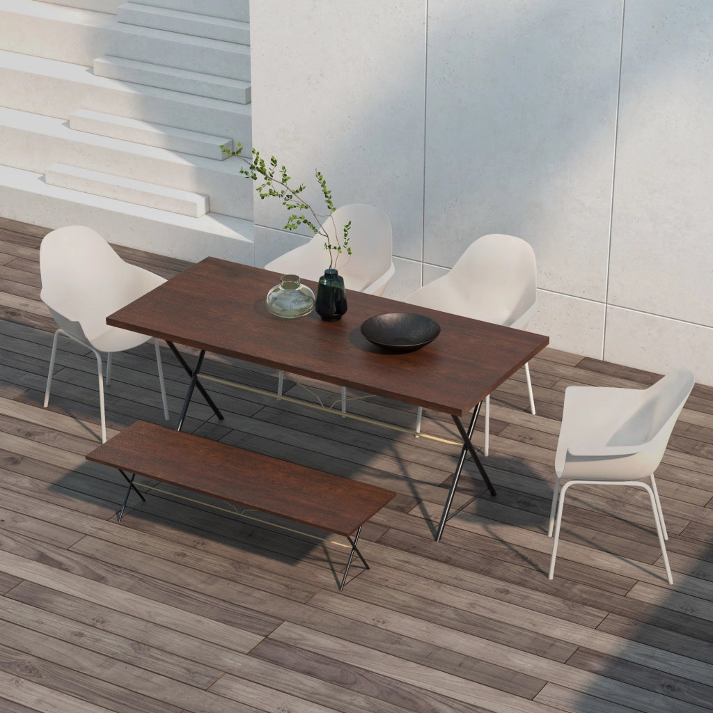 SEDIA da esterno Set da 4 pezzi 59x55x84 cm Acciaio Grigio