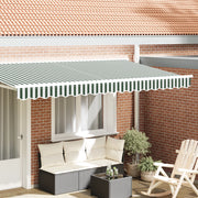 Valance Ombrellone per Struttura da 4 m Verde e Bianco 3.8x0.2 m