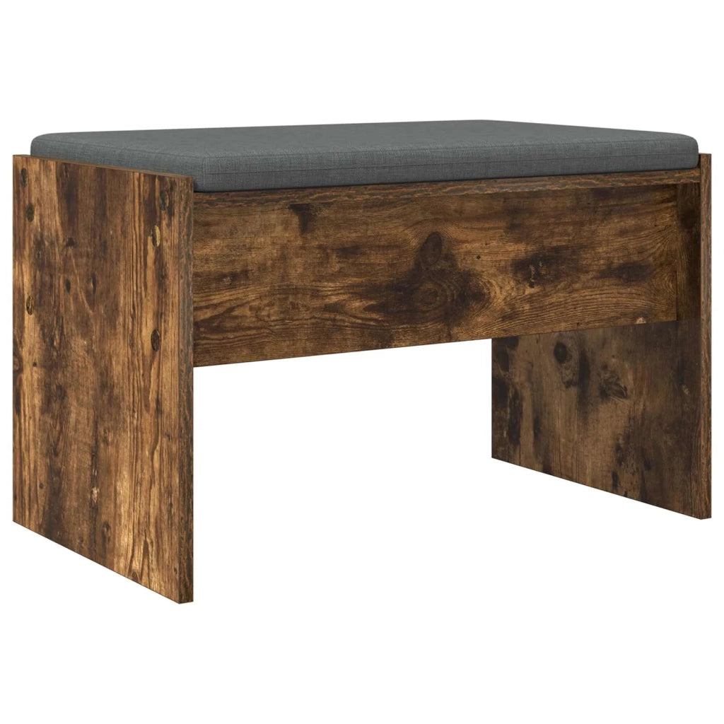 Panca per ingresso con cuscino Rovere fumé 63 x 38 x 40 cm 891548