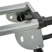 DURHAND Cavalletto Supporto per Sega Troncatrice Universale Estensibile e Pieghevole, Capacità 150kg, Nero e Argento