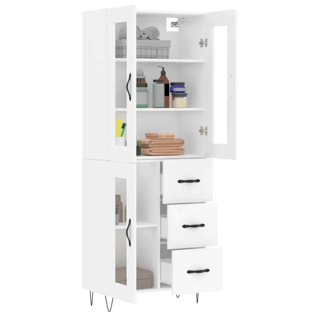 Credenza Bianca 69,5x34x180 cm in Legno Multistratocod mxl 83531