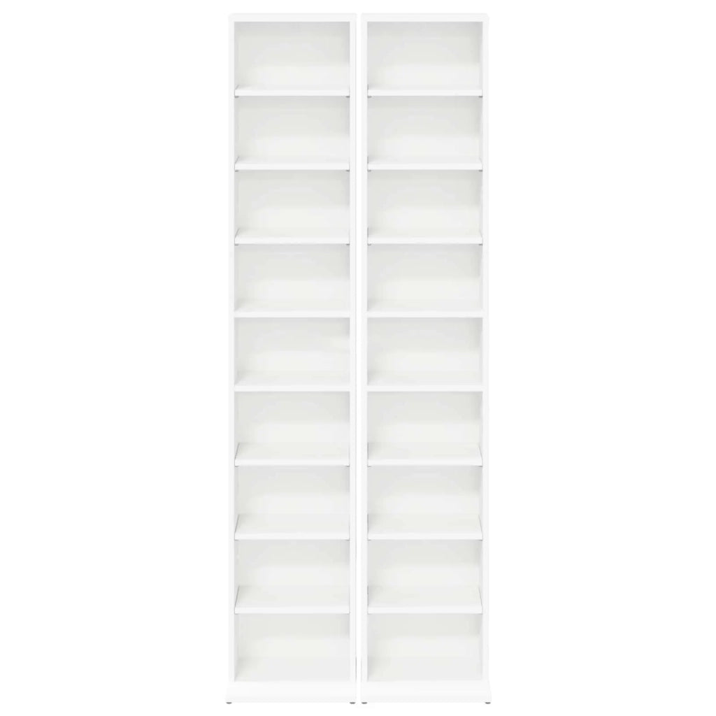 Mobile per CD 2 pz Bianco 33 x 23,5 x 175 cm 8012643