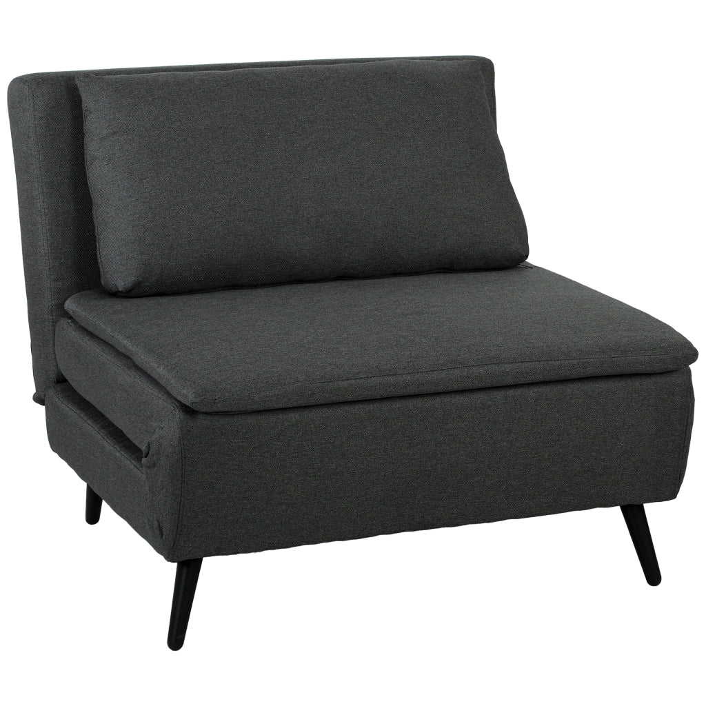 Poltrona letto reclinabile ¨C Minimal ¨C Tessuto grigio scuro