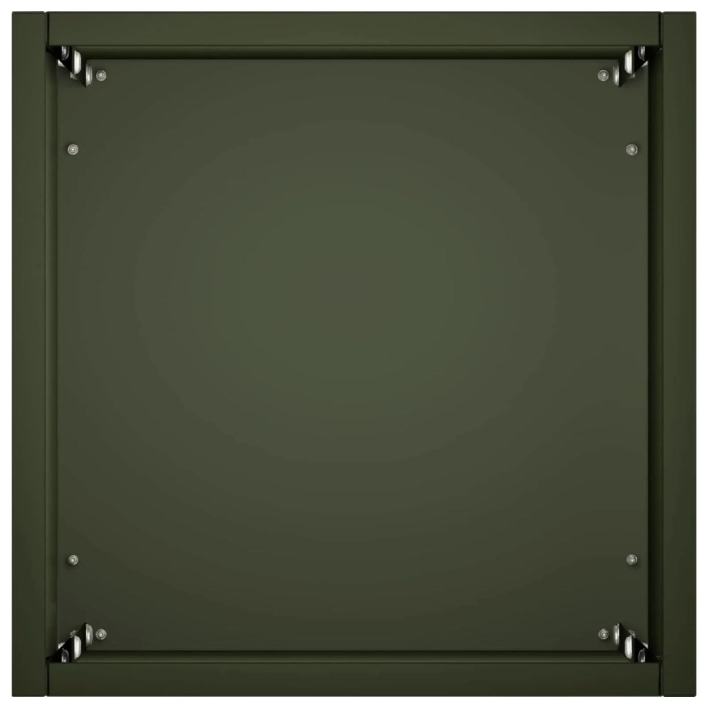 Vaso da giardino 2 pz Verde Oliva 20 x 20 x 75 cm 8005323