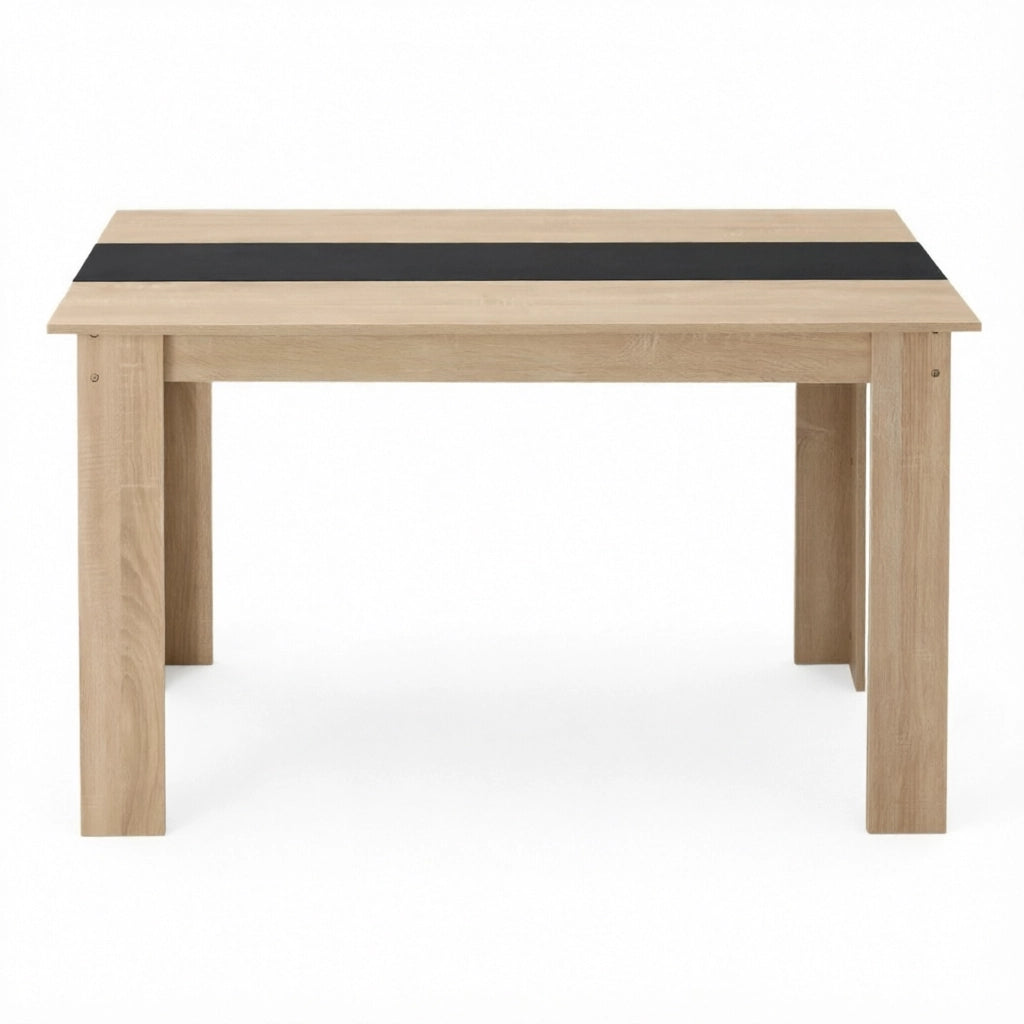 TAVOLO da pranzo 120 x 69 x 75 cm in truciolare Eiche e nero