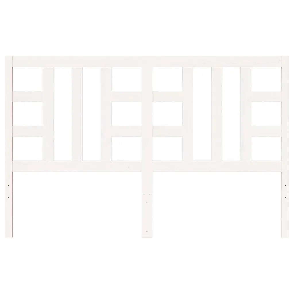 Testiera per Letto Bianca 156x4x100 cm Legno Massello di Pino cod mxl 35160