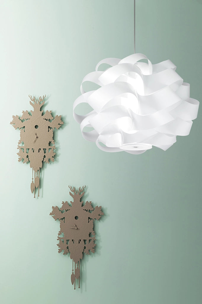 Lampada a Sospensione CARRIE Rossi Group con diffusore in policarbonato bianco, stelo cromato e attacco E27, IP20, 75W - CAR001