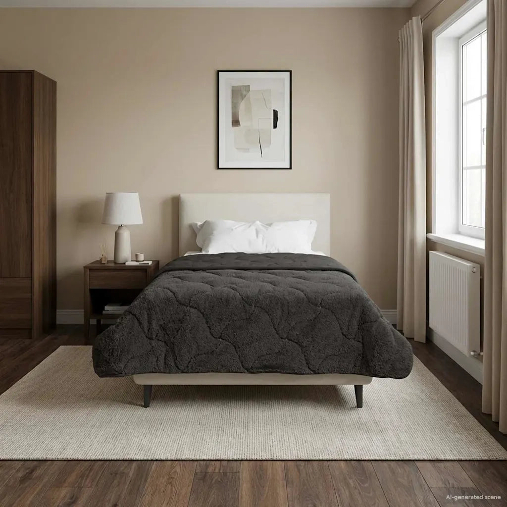 Piumone Completo Annuale Trapuntato Antracite 135 x 200 cm 42026229