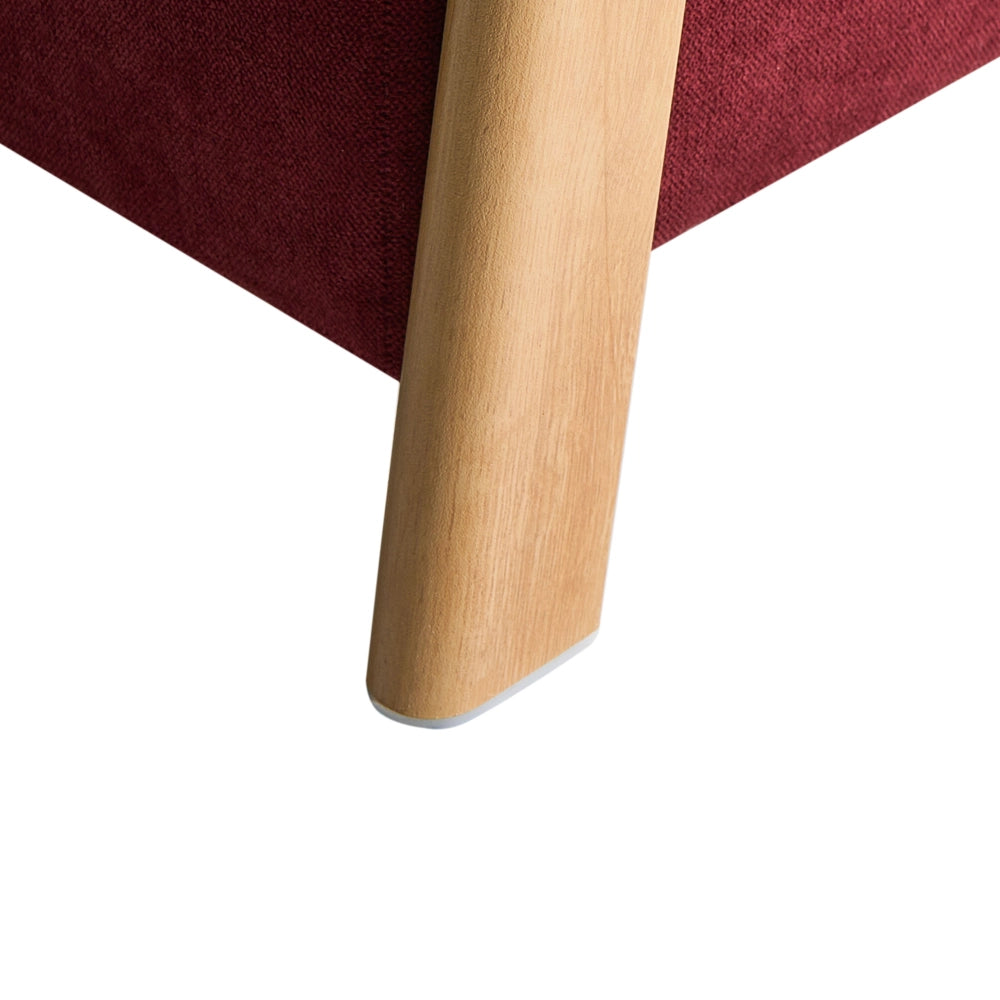 Panca stile moderno e glamour per camera da letto e soggiorno Rivestimento in tessuto contenitore bordeaux