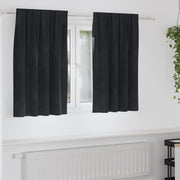 Tende Blackout  con Nastrino 2 pz in Velluto Nero