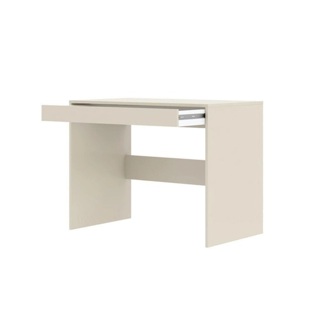 Linomoni, Scrivania un Cassetto, 100x50x77h cm Beige
