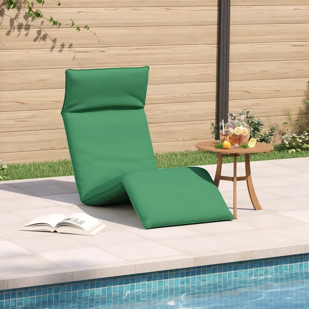 Lettino Pieghevole Verde 175x54x8,5 cm in Tessuto Oxford 4019751
