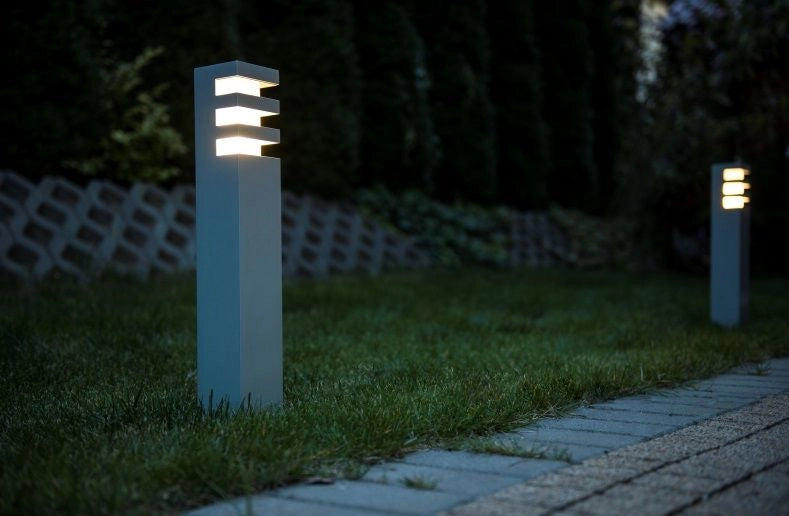 Paletto da giardino 50cm E27 argento IP54 SU-MA RADO