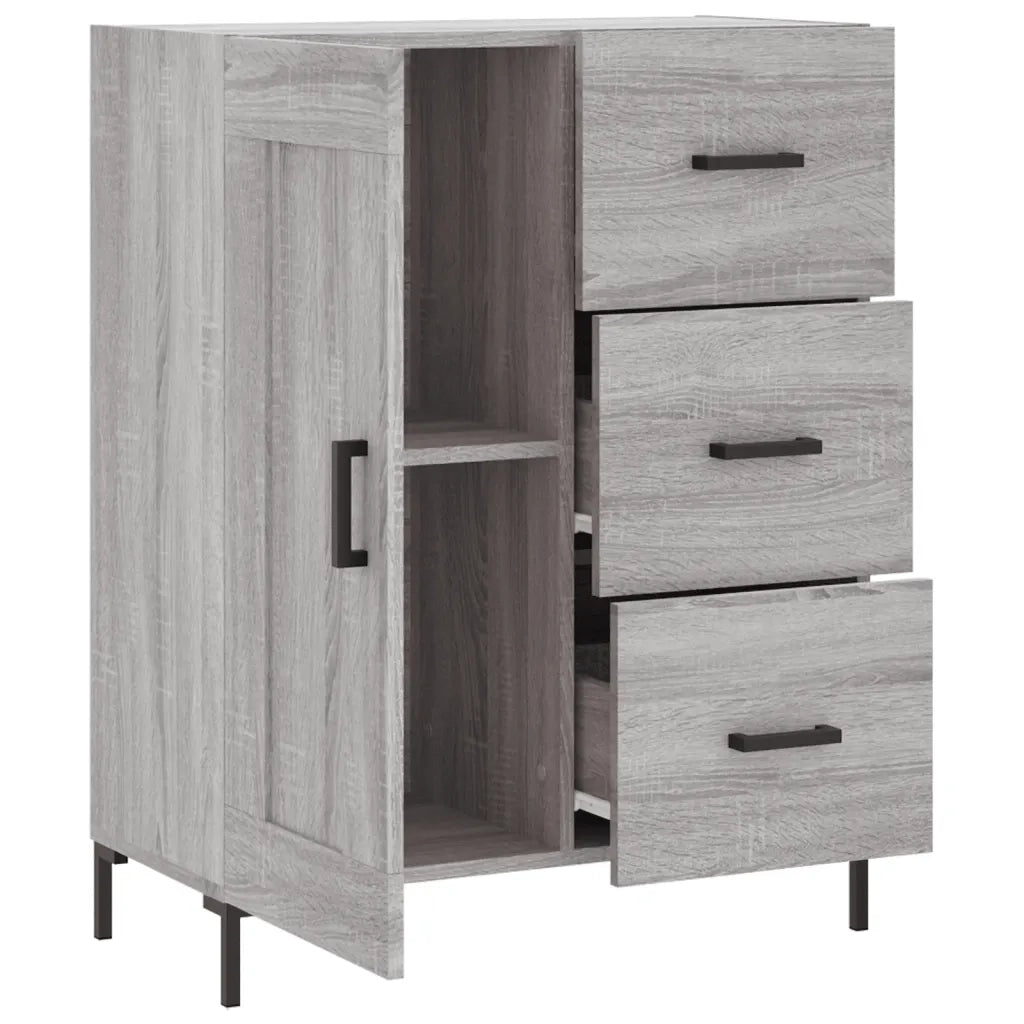 Credenza Grigio Sonoma 69,5x34x90 cm in Legno Multistrato 830266