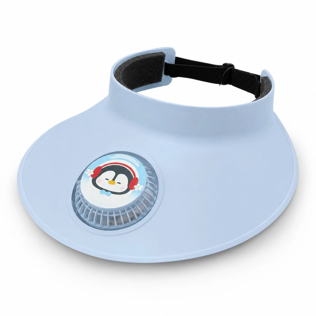 CAPPELLO VISIERA PARASOLE CON VENTILATORE REGOLABILE BAMBINI MARE ESTATE AS-015