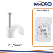 GRAFFETTE FISSA CAVO BIANCHE n.5/6 CONF PZ50