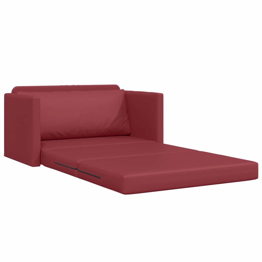 Divano letto Rosso Vino 124 x 71 x 78 cm Pelle Artificiale 4106711