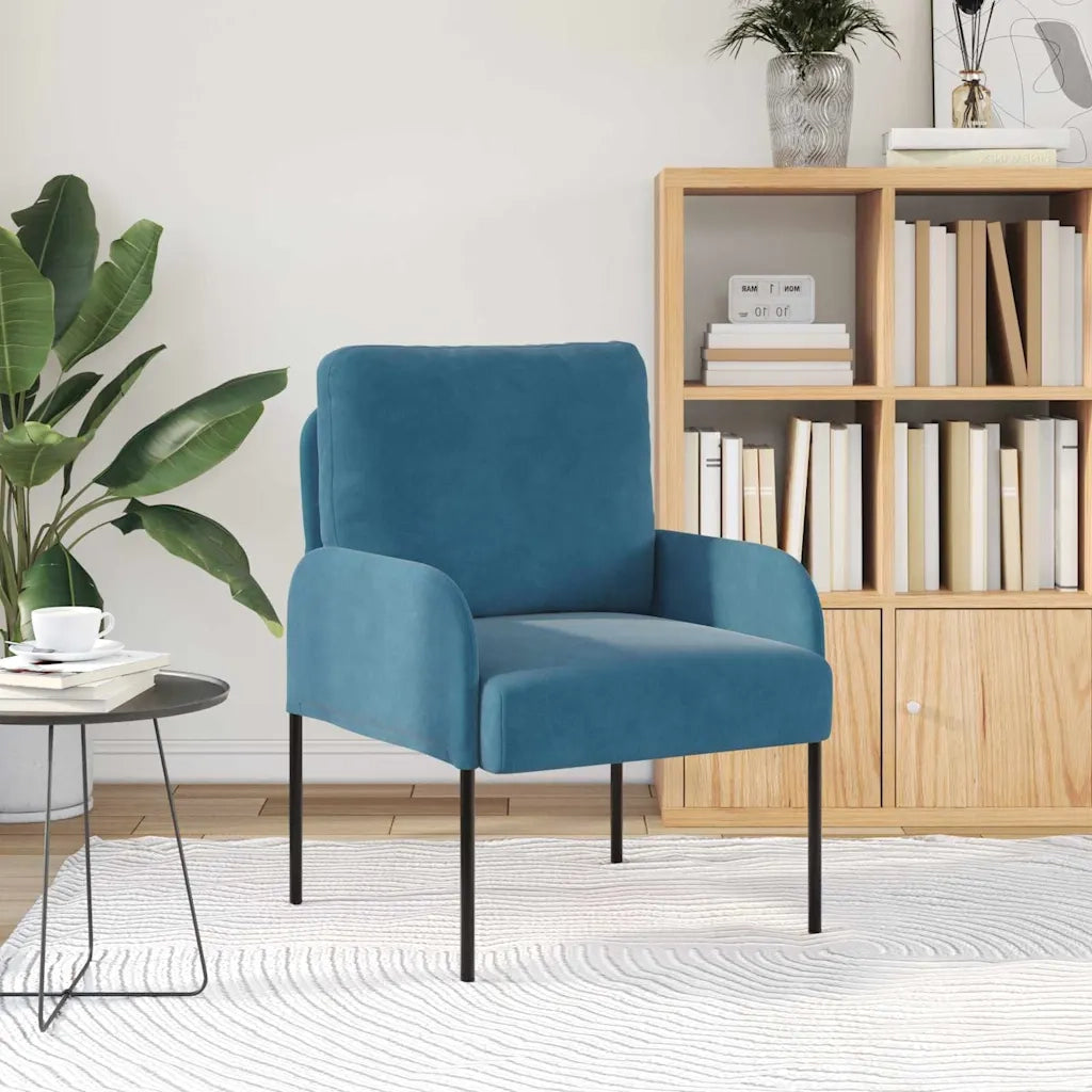 Divani con cuscino 55cm Blu Legno compensato
