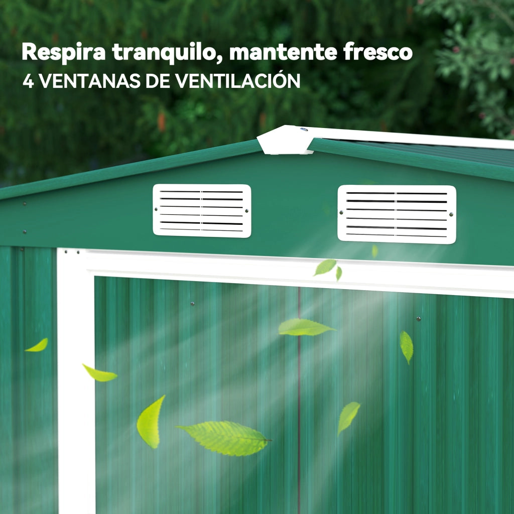 Armadio scorrevole per attrezzi ¨C zephmum ¨C Verde 258x206x178 cm