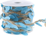 Tessuto di Juta 20m - Decorazione Artigianale - Aspetto Naturale - Blu - Lint - Decorazione per la Casa - Fai da Te