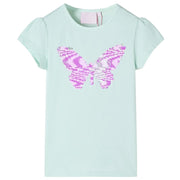 Maglietta Bambina Maniche Aletta Menta Chiaro 128cod mxl 133298