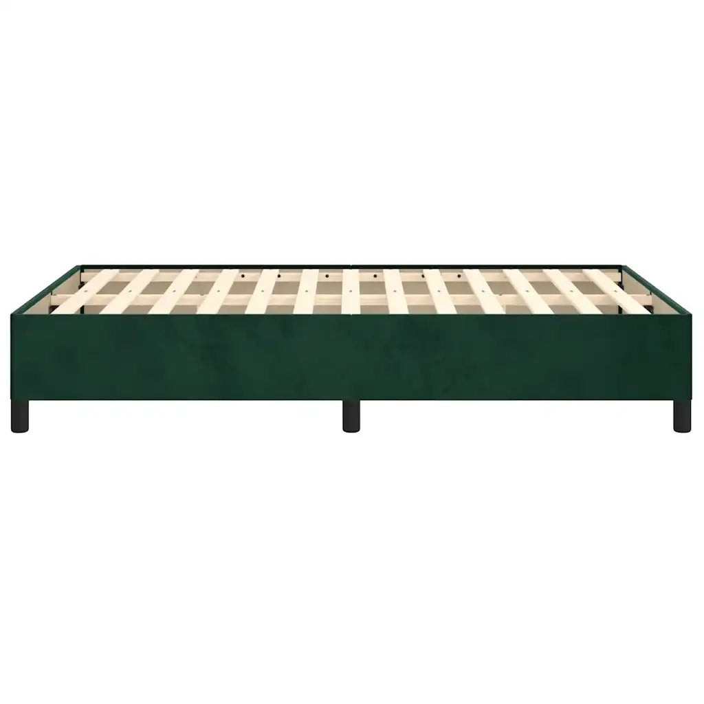 Giroletto senza Materasso Verde Scuro 120x190 cm Velluto 379531