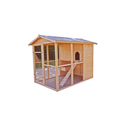 Pollaio da giardino XXL in legno 175x268 cm – per 6-10 galline – pareti 16 mm voliera integrata – PO1624 Foresta