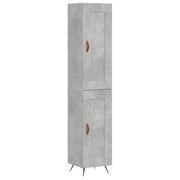 Credenza | Madia | Buffet da pranzo | Armadio da pranzo Grigio Cemento 34,5x34x180 cm in Legno Multistrato