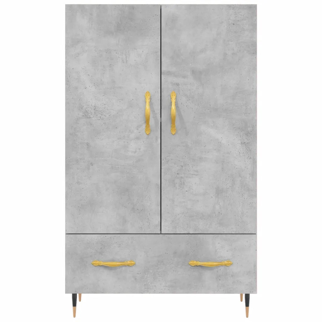 Credenza | Madia | Buffet da pranzo | Armadio da pranzo Grigio Cemento 69,5x31x115 cm in Legno Multistrato