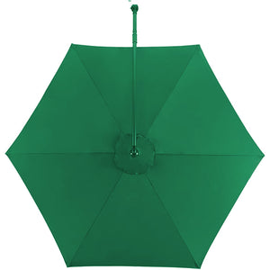 Ombrellone Giardino Decentrato 3x3Metri Full Verde Palo Metallo Gazebo Piscina