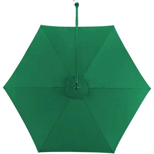 Ombrellone Giardino Decentrato 3x3Metri Full Verde Palo Metallo Gazebo Piscina