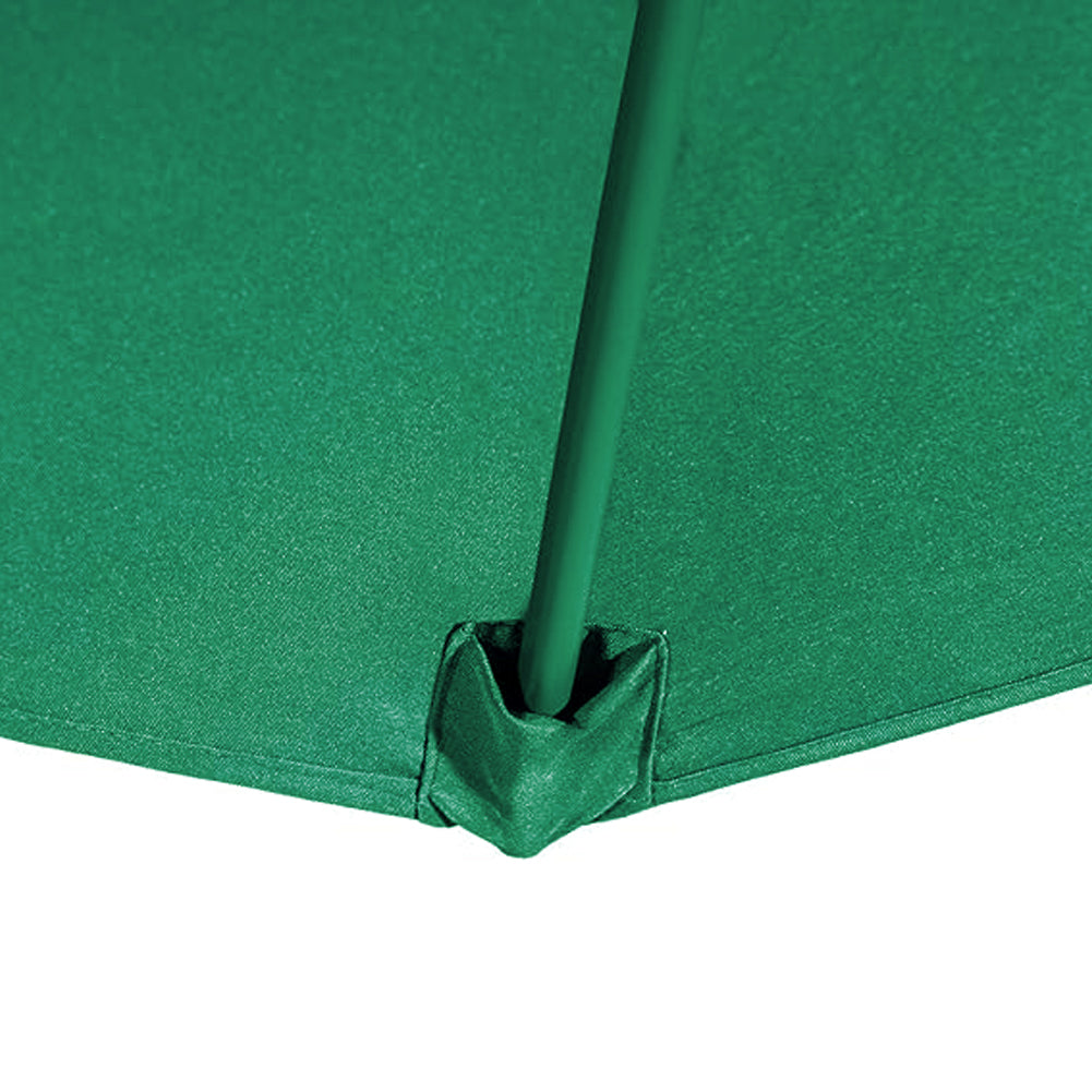 Ombrellone Giardino Decentrato 3x3Metri Full Verde Palo Metallo Gazebo Piscina