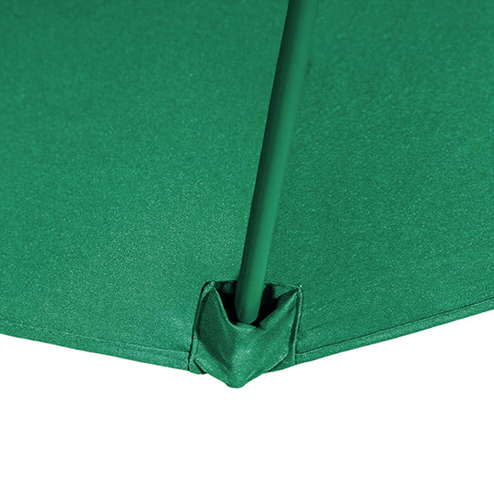 Ombrellone Giardino Decentrato 3x3Metri Full Verde Palo Metallo Gazebo Piscina