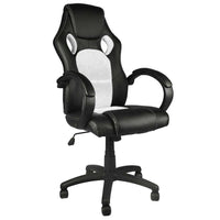 Sedia Gaming Poltrona Ufficio Direzionale 5Ruote Girevoli Sportiva Racer Nero Grigio