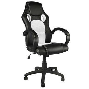 Sedia Gaming Poltrona Ufficio Direzionale 5Ruote Girevoli Sportiva Racer Nero Grigio