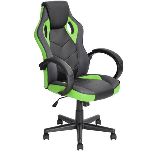 Sedia Gaming Poltrona Ufficio Direzionale 5Ruote Girevoli Sportiva Racer Nero Verde