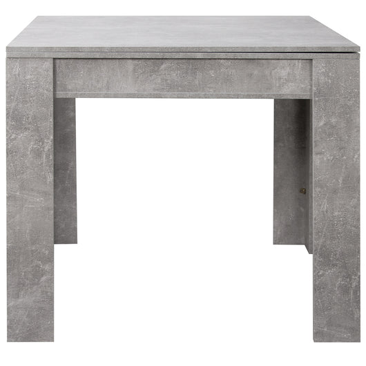 Tavolo da Pranzo Quadrato 90x90cm Allungabile a 180cm Apertura a Libro Cemento