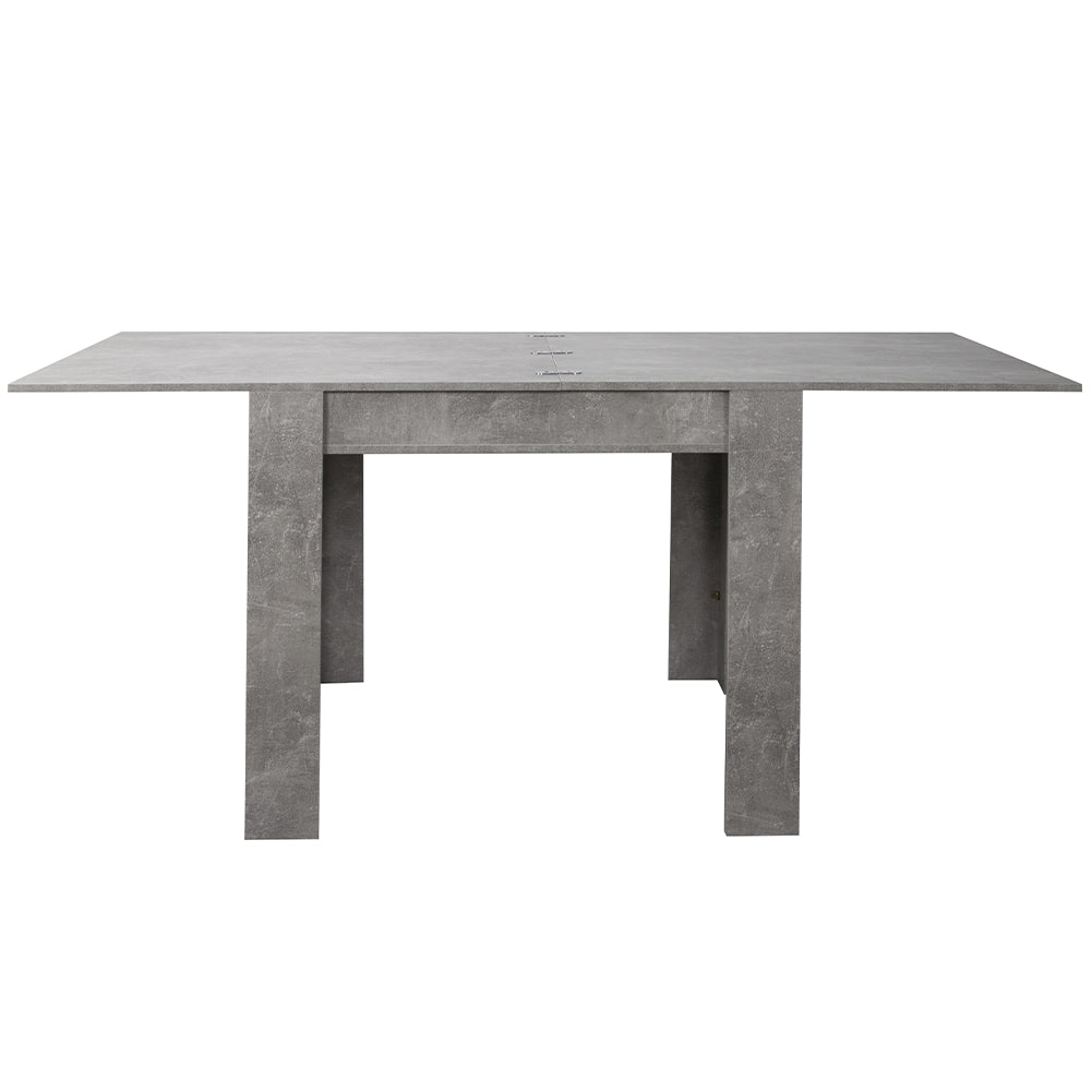 Tavolo da Pranzo Quadrato 90x90cm Allungabile a 180cm Apertura a Libro Cemento