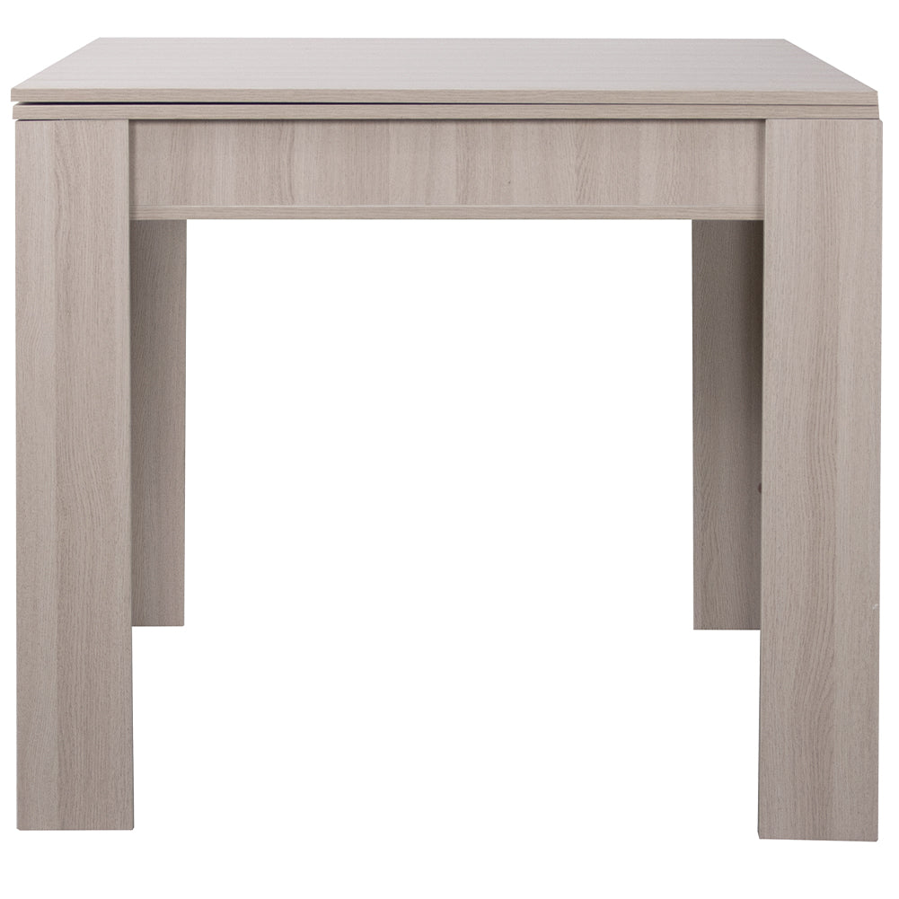 Tavolo da Pranzo Quadrato 90x90cm Allungabile a 180cm Apertura a Libro Tortora