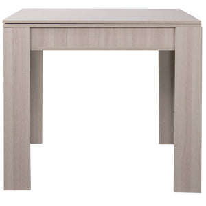 Tavolo da Pranzo Quadrato 90x90cm Allungabile a 180cm Apertura a Libro Tortora