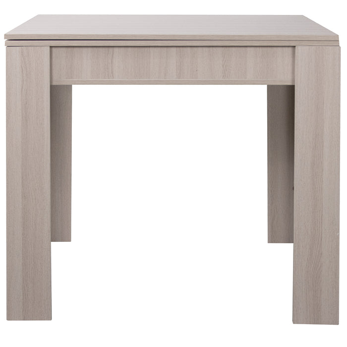 Tavolo da Pranzo Quadrato 90x90cm Allungabile a 180cm Apertura a Libro Tortora