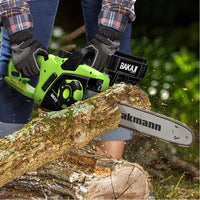 Motosega Elettrica 2400W Sega a Catena Taglio 40cm Legna Rami con Freno e olio
