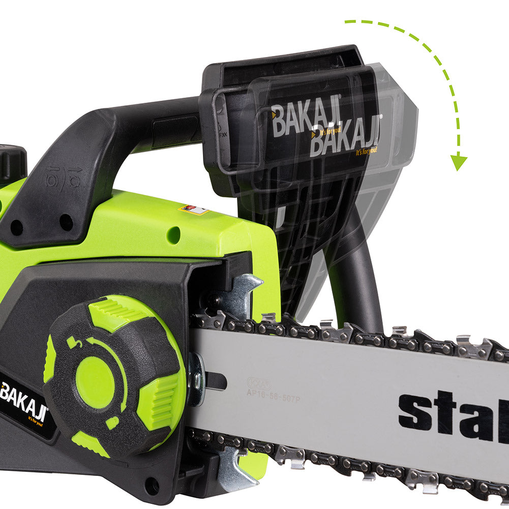 Motosega Elettrica 2400W Sega a Catena Taglio 40cm Legna Rami con Freno e olio