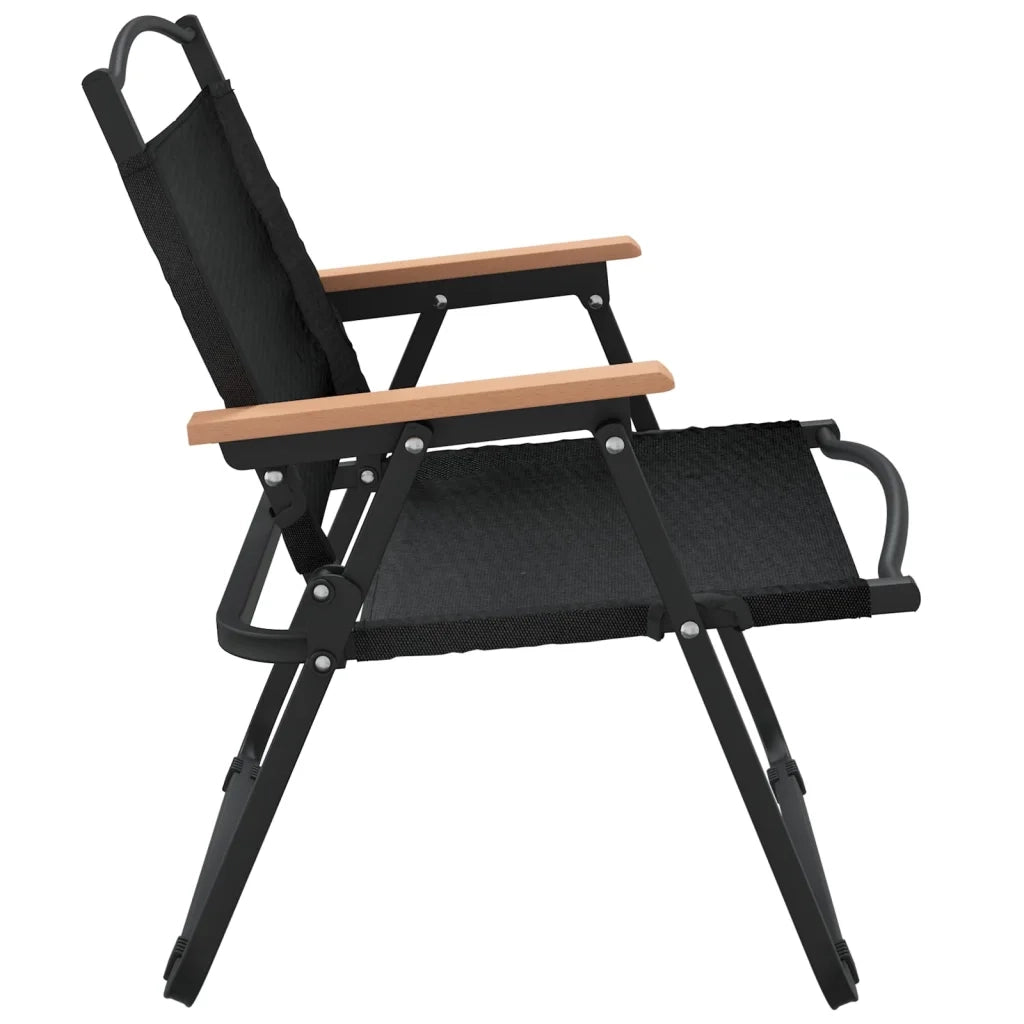 Sedie da Campeggio 2 pz | Sedie da Esterno Nere 54x43x59 cm Tessuto Oxford