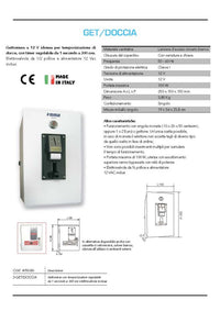 Vama Gettoniera modello GET DOCCIA - Gettoniera con moneta euro (Indicare nelle note il taglio)