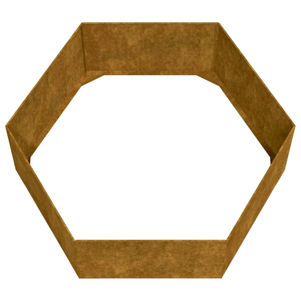Fioriera rialzata per piante fiori terrazza giardino color ruggine 138 x 120 x 45 cm acciaio corten marrone 02_0038720